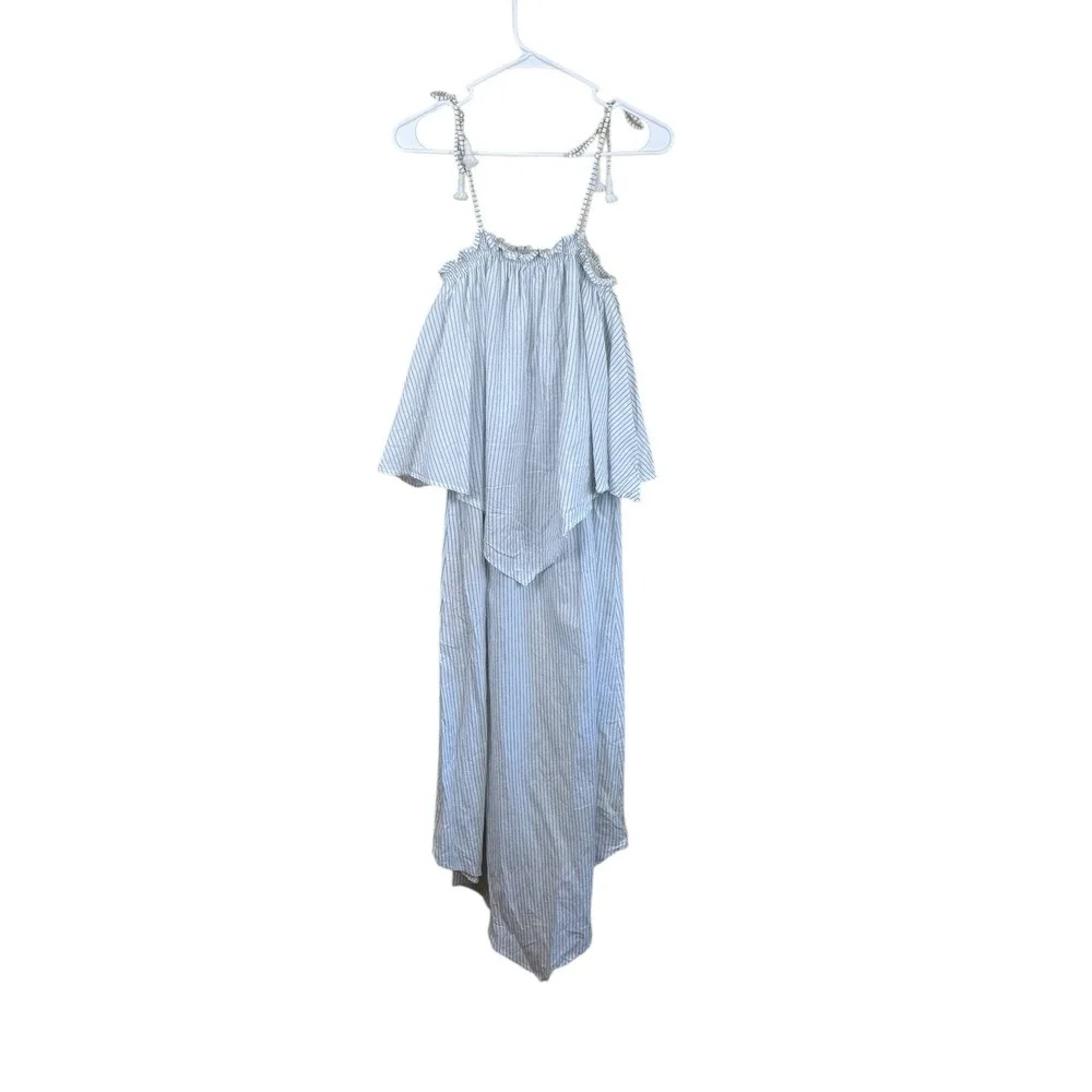 Faithfull‎ The Brand The Beach Edit Escape Blue Striped Maxi Dress Sz 8